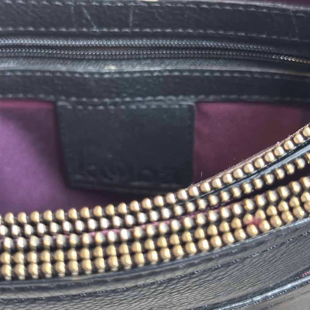 Kooba | Leather Envelope Crossbody Purse in Black - Picture 11 of 16